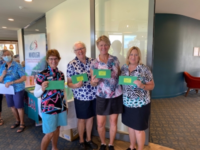 Congratulations to Pam Parini, (absent) (Muree), Jeanie Pushon (NB) Renae Robertson (War), Lyn Subbs (TB) for their winning score of 88 